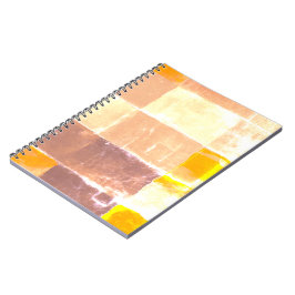 Yellow Plaid Peach Notitieboek