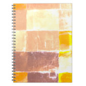 Yellow Plaid Peach Notitieboek (Voorkant)
