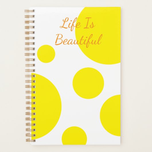 Yellow  Planner Circle Life is prachtig (Voorkant)