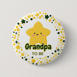 Yellow Playful Star  Ronde Button 5,7 Cm