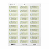 Yellow Plumeria Flourish Return Address Labels (Full Sheet)