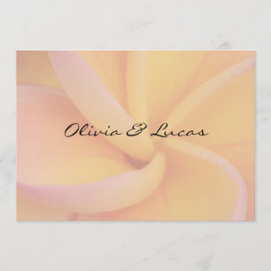 Yellow Plumeria Wedding Kaart