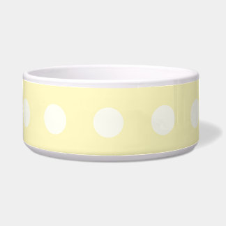Yellow Poka Dots Bowl Voerbakje