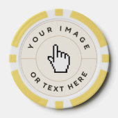 Yellow Poker Chips - Aangepast Voeg uw afbeelding (Voorkant)