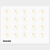 Yellow Polka Dot Bikini Ronde Sticker (Vel)