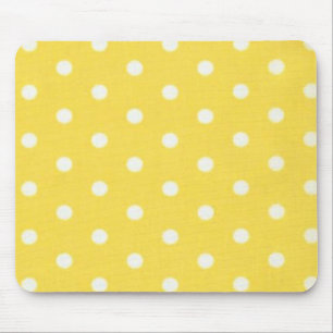 Yellow Polka Dot Design Muismat