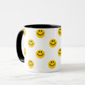 Yellow Polka Dot Pattern Mok (Voorkant links)