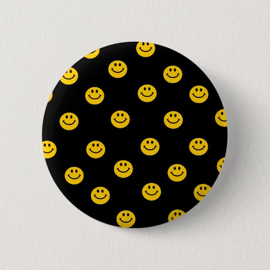 Yellow Polka Dot Pattern Ronde Button 5,7 Cm (Voorkant)