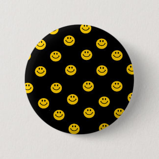 Yellow Polka Dot Pattern Ronde Button 5,7 Cm