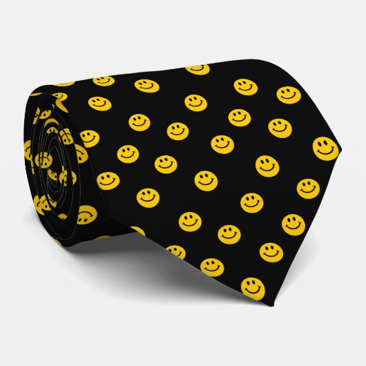 Yellow Polka Dot Pattern Stropdas (Opgerold)