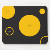 Yellow Polka Dots Mousepad Muismat (Voorkant)