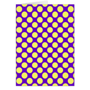 Yellow Polka Dots With Purple Background