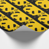 Yellow Pop Art Panda Christmas Gift Wrapping Paper Cadeaupapier (Hoek)