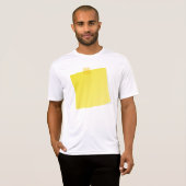 Yellow Post IT Note Mannen werkzame T-shirt (Voorkant volledig)