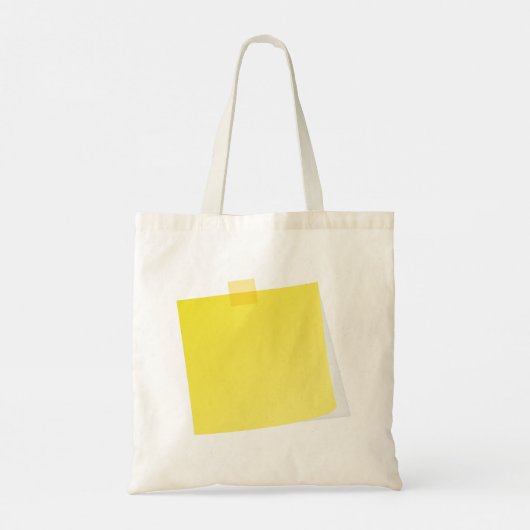 Yellow Post It Note Note Canvas tas (Achterkant)