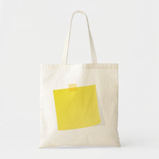 Yellow Post It Note Note Canvas tas (Voorkant)