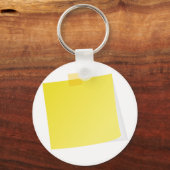 Yellow Post It Note Note Sleutelhanger (Voorkant)