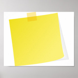 Yellow Post It Note Poster
