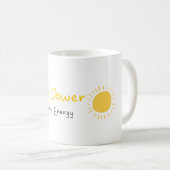 Yellow Power Quote Cute Coffee Mug (Devant droit)