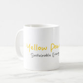 Yellow Power Quote Cute Coffee Mug (Devant gauche)