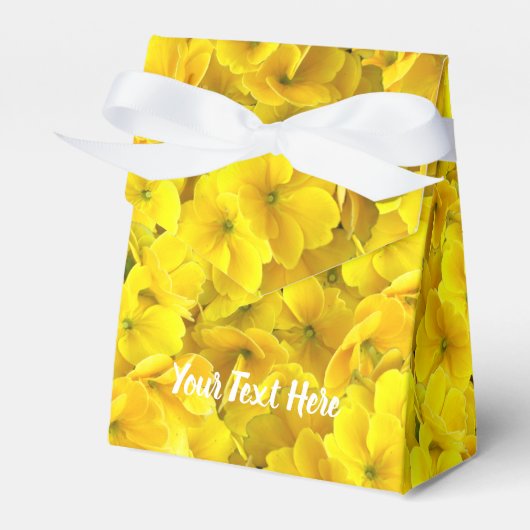 Yellow Primrose Flowers Pattern Bedankdoosjes (Voorkant Zijde)