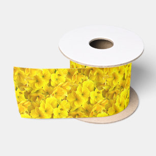 Yellow Primrose Flowers Pattern Lint