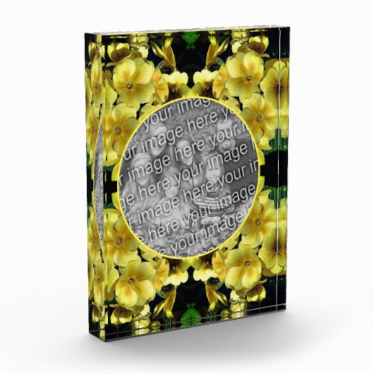 Yellow Primrose Spring Flowers Voeg je Fotoblokken (Links)