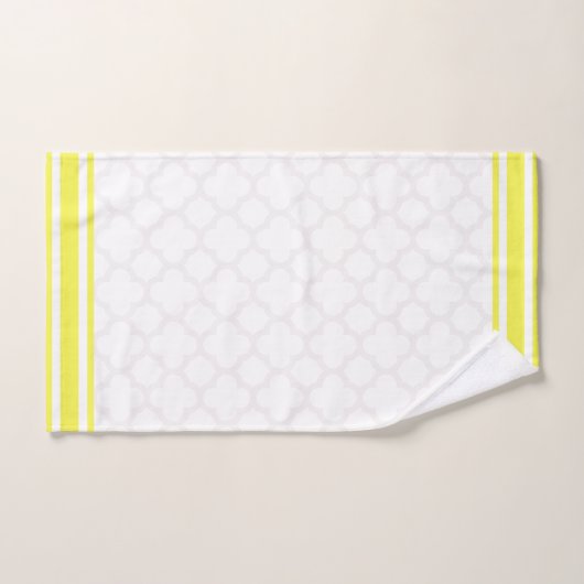 Yellow Quatrefoil Bath Towel Set Bad Handdoek (Handdoek)