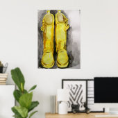 Yellow Rain Boots 4 Poster (Thuiskantoor)