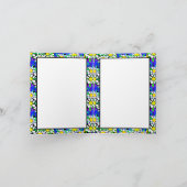 Yellow Rain Boots Daisies Springtime Kaart (Binnen)