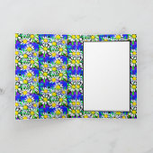 Yellow Rain Boots Daisies Springtime Kaart (Binnen)