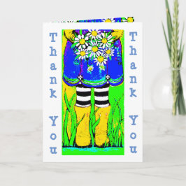 Yellow Rain Boots Daisies Springtime Kaart