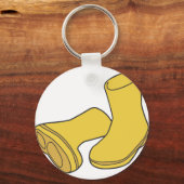 Yellow Rain Boots Sleutelhanger (Voorkant)
