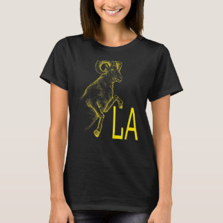 Yellow Ram La Blue California Los Angeles T-shirt