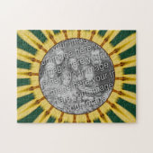 Yellow Rays Abstract Lijst Creëer Uw eigen foto Legpuzzel (Horizontaal)