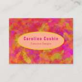 Yellow Red Damask Visitekaartje (Voorkant)