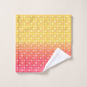 Yellow Red gradiëntvlakpatroon Bad Handdoek (Wasdoekje)