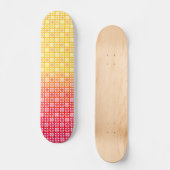 Yellow Red gradiëntvlakpatroon Skateboard (Voorkant)