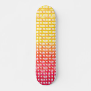 Yellow Red gradiëntvlakpatroon Skateboard
