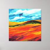Yellow Red Hills Canvas Afdruk (Voorkant)