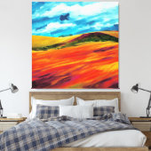Yellow Red Hills Canvas Afdruk (Insitu (Slaapkamer))