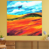 Yellow Red Hills Canvas Afdruk (Insitu (Woonkamer))
