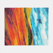 Yellow Red Hills Fleece Deken (Voorkant (Horizontaal))