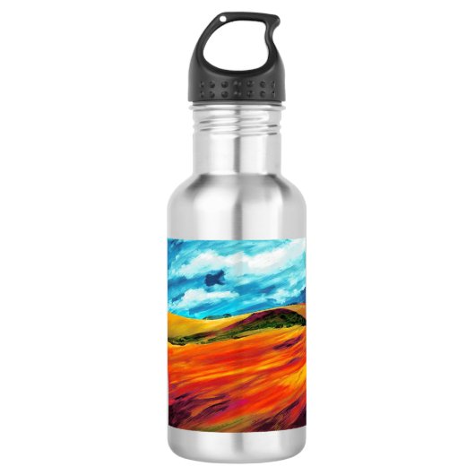 Yellow Red Hills Waterfles (Voorkant)