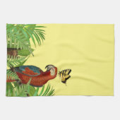 Yellow Red Parrot Buttlerfly Kitchen Tea Towels Theedoek (Horizontaal)