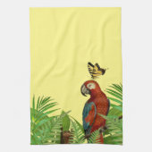 Yellow Red Parrot Buttlerfly Kitchen Tea Towels Theedoek (Verticaal)