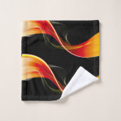 Yellow Red Smoke Curve Bath-handdoekset Bad Handdoek (Wasdoekje)