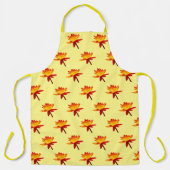 Yellow & Red Water Lily Design Schort (Voorkant)