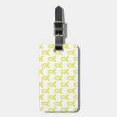 Yellow Ribbon Pattern Bagagelabel (Voorkant verticaal)