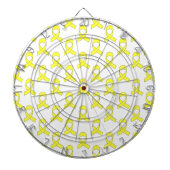 Yellow Ribbon Pattern Dartbord (Voorkant)